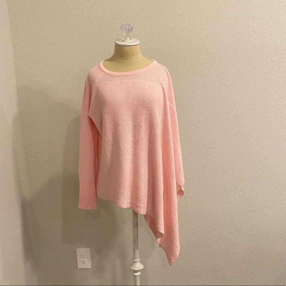 ETC Pink Sweater with one longer side
